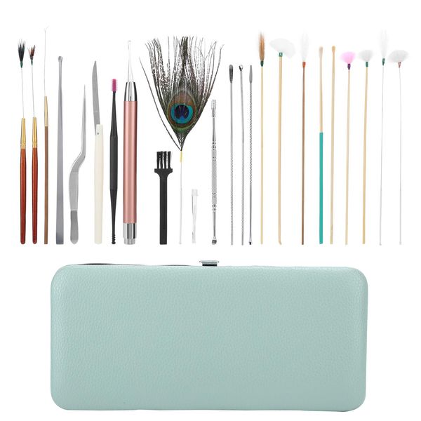 Ear Scoop Convenient Ear Wax Removal Tool Picking Earwax for Travel (23 Mint Green Ear Pick Sets) health care