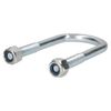 AB Tools 2 Single Parabolic Leaf Spring High Tensile U Bolt Nuts for Ifor Williams Trailers