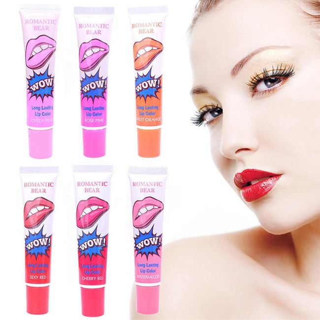 VYZUTR 6 Stücke Lip Stain Lippenstift Tönung Lippenstift Lippenstifte Langanhaltendes Lipgloss Set Matt Matt Wasserdicht Dauerhafte Lippentönung Peel Off Lip Tint Stain