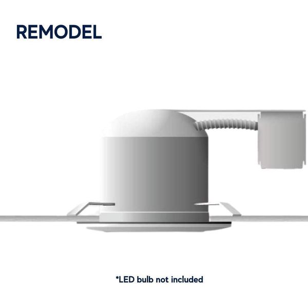 Four-Bros Lighting RM4/LED 4" inch Remodel Can Air Tight IC Housing LED Recessed Lighting-UL Listed and Title 24 Certified, TP24