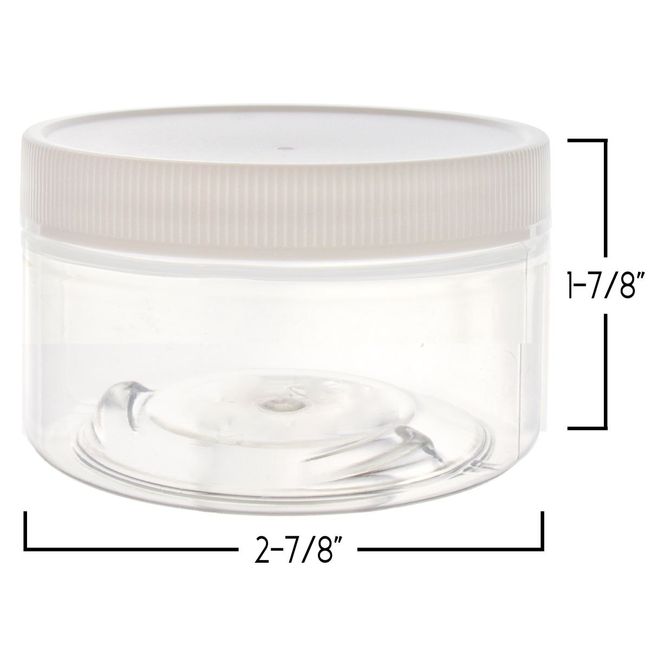 8 Oz Plastic Mason Jars with Screw On Lids, No BPA PET Storage