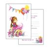 20 x Princess Party Invitations made from Recycled Card (With Envelopes)