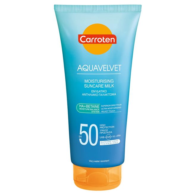 Carroten Aquavelvet Spf50 Yüksek Koruyucu Cilt Nemlendirici Güneş Sütü 200ml