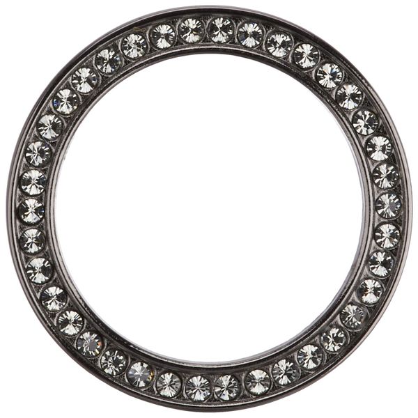 GIO GI-CKSL-08 Crystal Key Starter Ring BK Chrome / BK Diamond