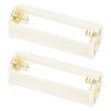 DIANN 10pcs 3 AAA Battery Holder Case Box Cylindrical for LED Flashlight Torch Light White