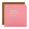 Hallmark Braille Birthday Card for Sister - Contemporary Patterned Design