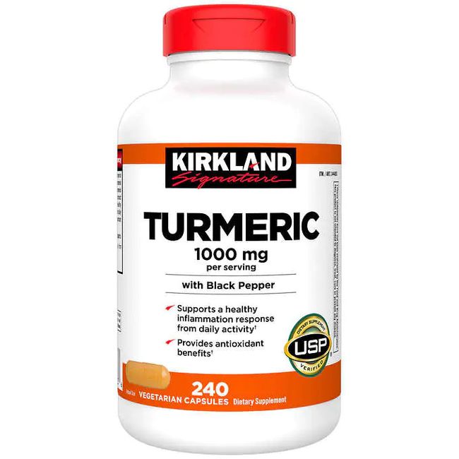 Kirkland Signature Turmeric 1000 mg., 240 Capsules - Free Shipping!