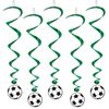 Beistle, Green/Black/White, Soccer Ball Whirls-(5 Pack)