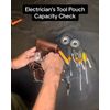 Electrician Tool Pouch Durable Leather Tool Pouch 5 Pockets Tape Holder Key Hold
