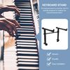 Vaguelly 2 Tier Keyboard Stand - Adjustable Width 45-75cm/16.5-29.5Inch - Iron Extension Second Tier