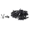 Push In Clips - Quality Plastic Cable Clips Stucco Tools - Pack of 100 - Black