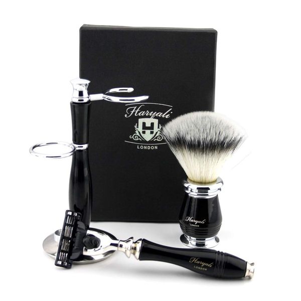 Wet Shaving Set for Men Triple Edge Razor and Badger Brush