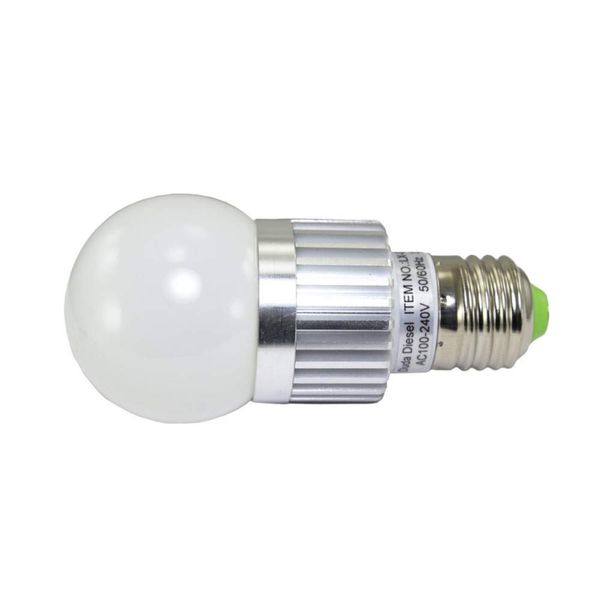 G50-2 LED Light Bulb 3 Watt 240 Lumens 160° 35w Equivalent 100-240v AC 50/60 Hz E-26 30000+ Hour Aluminum 2 Year Warranty