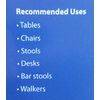 1" REPLACEMENT CHAIR TIPS WITH FELT 100/Pack Grey Sleeve or Black Sleeve