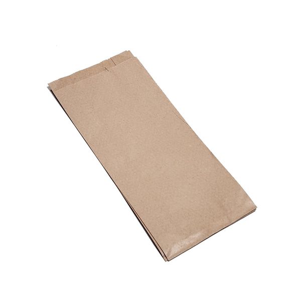 500 Faltenbeutel Bäckertüten Snackfaltenbeutel Papier Recyclingmix natur/braun 20+7x42cm (433) 35g/m² - inkl. VerpG in D