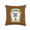 Halloween Condiment Sauce Bottle Mummy Bone Broth Potion Throw Pillow