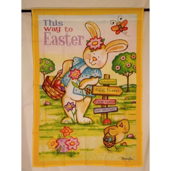 This Way To Easter House Flag 28"×40" One Sided