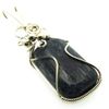 Blue Kyanite Gemstone Silver Plated Wire Wrapped Pendant 02
