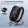 ivoler 3 Pieces Case with Screen Protector for Fitbit Versa 4 / Fitbit Sense 2, Full Coverage, Shockproof, Scratch-Resistant, Protective Case, Ultra Thin Soft TPU Screen Protector Case, 2 Clear + 1