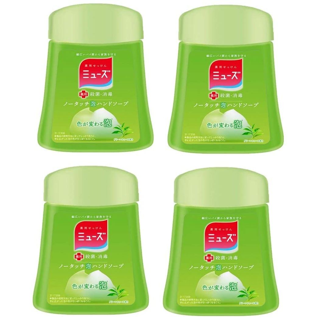 Muse No Touch Foam Hand Soap Refill Green Tea (250ml) Set of 4