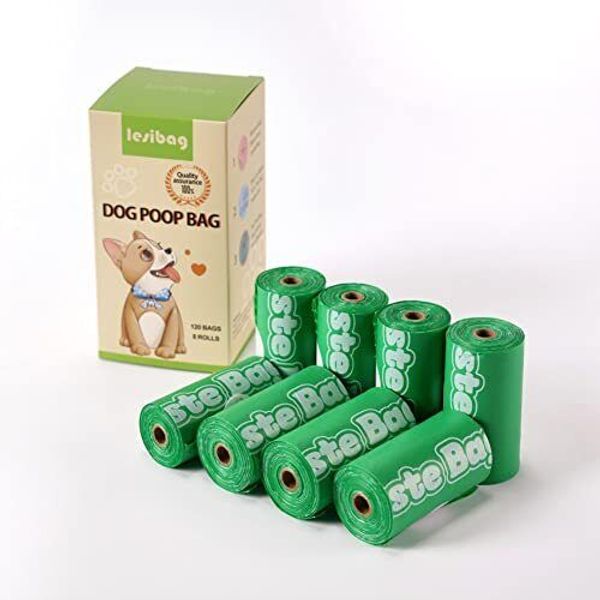 120 Pcs Dog Poop Bags Leakproof Tear Resistant Pet Waste Bags with Dispenser