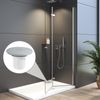 DALAETUS Shower Drain Cover, Chrome, Interchangeable, 90mm/115mm, Fast Flow, White