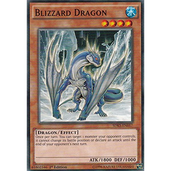 YuGiOh - SDKS-EN017 1st Ed Blizzard Dragon common card
