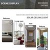 2 pcs Solar Power Ceiling Pendant Light Remote Control indoor/Outdoor Waterproof