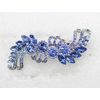 Faship Gorgeous Blue Crystal Flower Barrette Clip