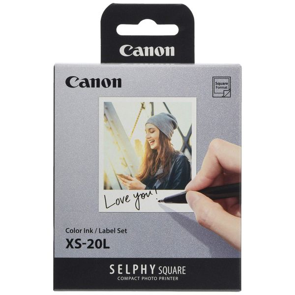 Color Ink and Label Set for Canon SELPHY SQUARE QX10 XS-20L