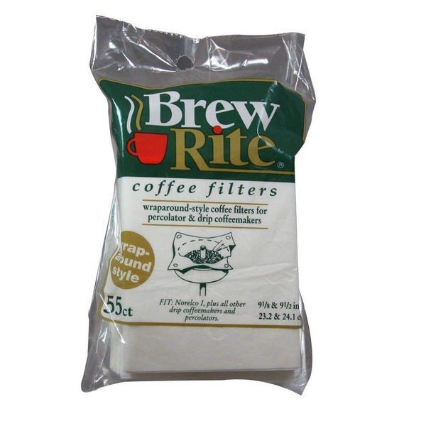 Brew Rite Wrap Around Percolator Coffee Filters 55 Count by Brew Rite