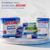 Secure Denture Adhesive Strips - Waterproof - 60 Strips (4 Pack)