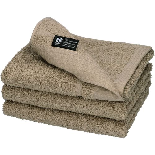 Senshu Towel Plus Face Towel, Antibacterial, Odor Resistant, Set of 3, (80 x 34 No Unpleasant Smell), 100% Cotton, Water Absorbency, Perfect for Sports and Other Activities, Hotel Towel, Instant