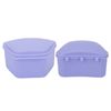 Retainer Case,ANGGREK Trapezoid Retainer Case Travel Portable Denture Mouth Guard Storage Box for Home Office(Purple)
