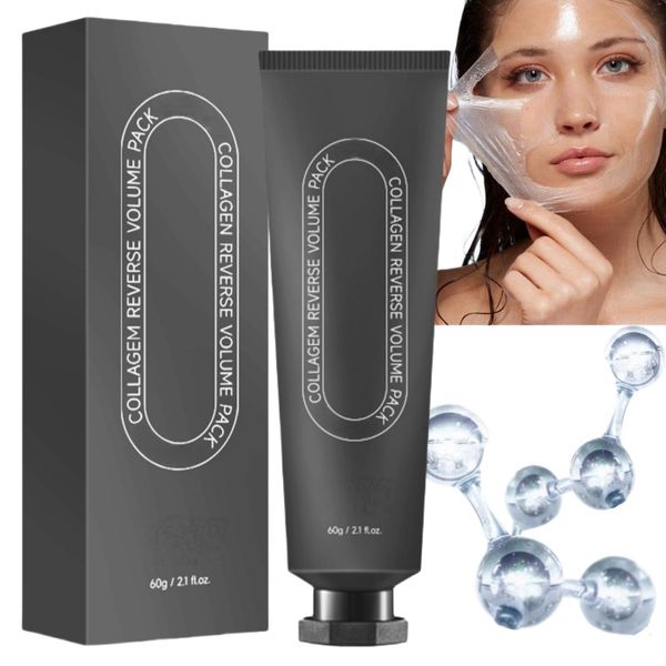 Collagen Reverse Volume Peel off Face Mask Pack,Korean Collagen Face Mask,Hydrolyzed Collagen for Elasticity,Face Masks Skincare Peel off,Korean Skin Care Facial Mask,Collagen Film Mask Dissolve