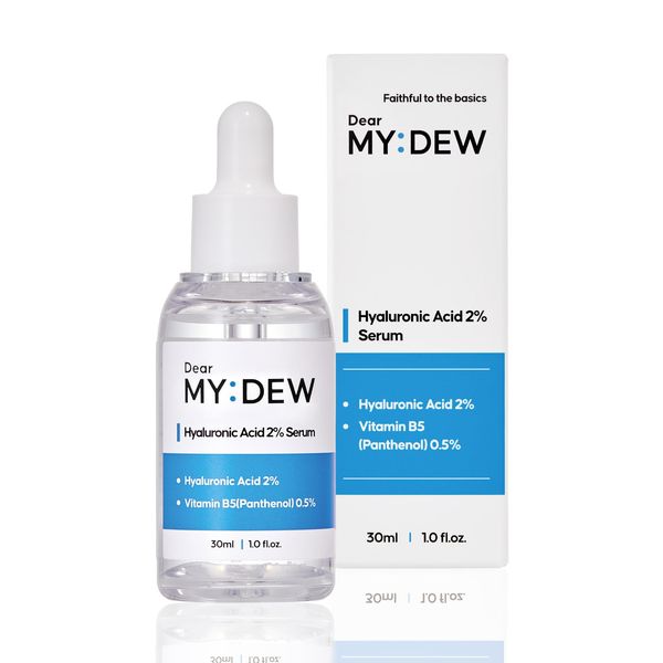 DearMYDEW 2% Hyaluronic Acid Serum with Vitamin B5, Hyalu B5 Intense Hydrating Serum for Face, Moisturizing, Anti-Aging for Fine Lines, Visibly Plumps Skin, Fast Absorbing, Korean Skincare, 1Fl Oz