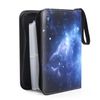 4 Pocket Trading Card Binders for 400 Cards,Dark Blue Nebula Pattern