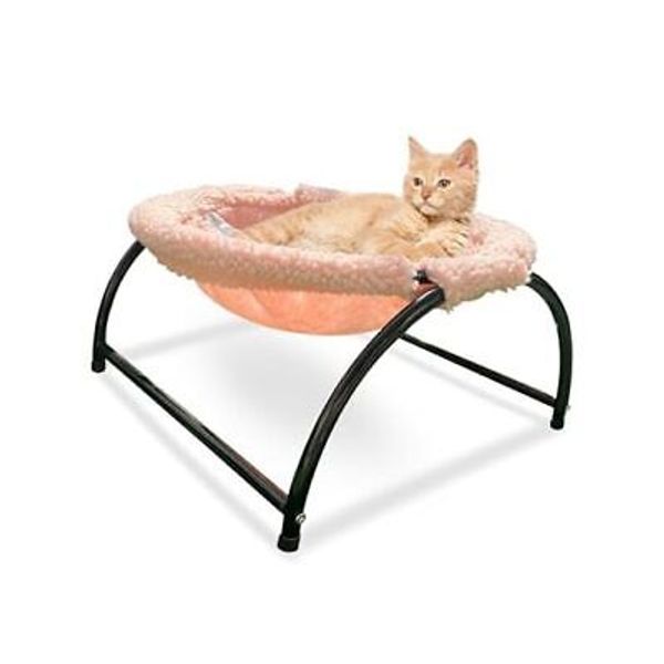 Large Cat Hammock Bed - Cozy Cat Hammocks for Large Cats, Raised Pet Bed, pink