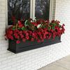 Mayne Fairfield 5ft Window Box - Black - 60in L x 11in W x 11in H - with 4.7 Gallons Built-In Water Reservoir (5824-B)