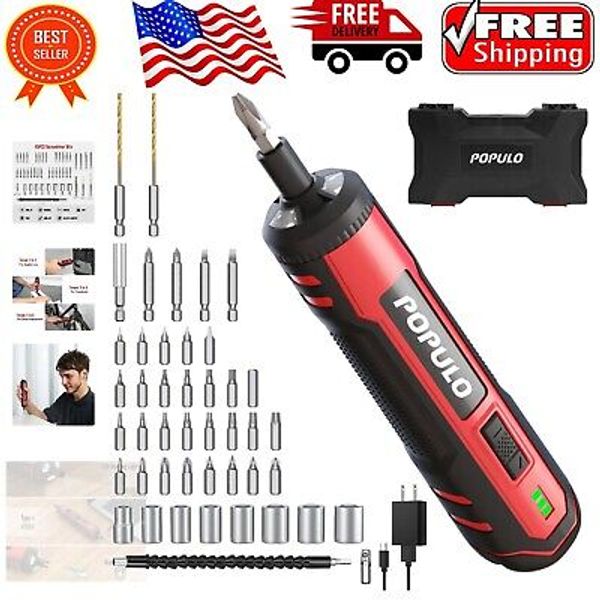 Versatile Electric Screwdriver Set with Adjustable Speeds and Magnetic Head