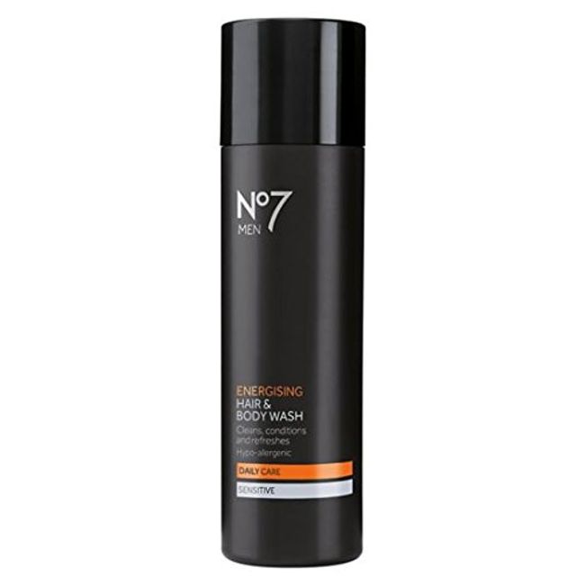 no7 sensitive energising hair & body wash 200ml