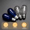 Verplexter 120V Lighting Makeup Mirror Bulb Replacement, E12 Candle Holder Base T20 Bulb, 2 Transparent 2 Blue