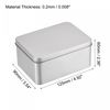 sourcing map Metal Tin Box, 3pcs 4.92" x 3.54" x 2.36" Rectangular Empty Tinplate Storage Containers with Lids, Silver Tone