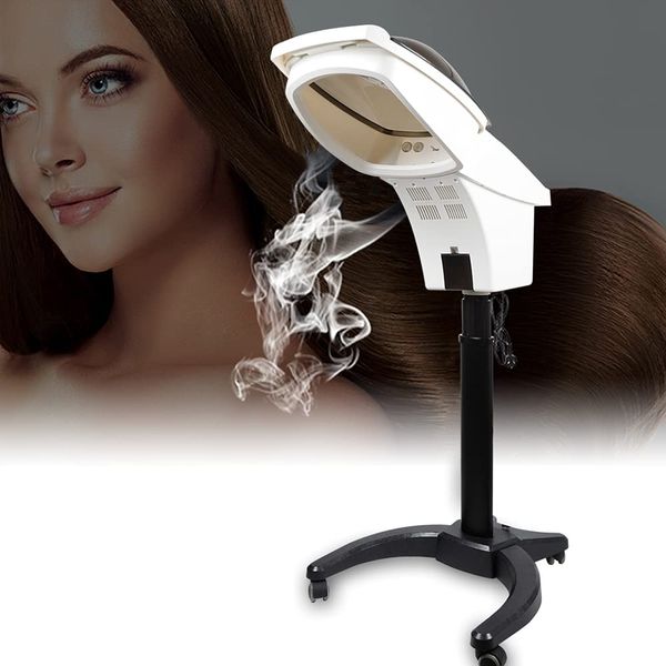 700W Stand Up Hair Dryer,Color Processor Machine Hair Heat Lamps,Portable Floor Hair Dryer Salon Hair Steamer with Wheels,Adjustable Height, LCD Panel