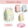 12pcs Easter Boxes Empty, Easter Cupcake Boxes, Easter Sweet Boxes Small Paper Boxes Easter Treats Boxes Gift Boxes Easter Egg Boxes Easter Party Favor Boxes Goodies Candy Boxes (Ribbon Included)