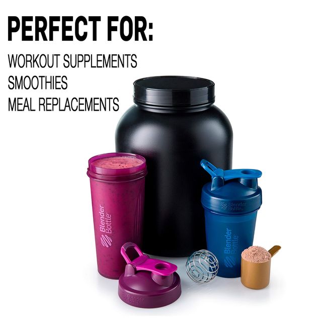 BlenderBottle Classic Shaker Bottle Perfect for Protein Shakes and Pre  Workout, 28-Ounce, Black