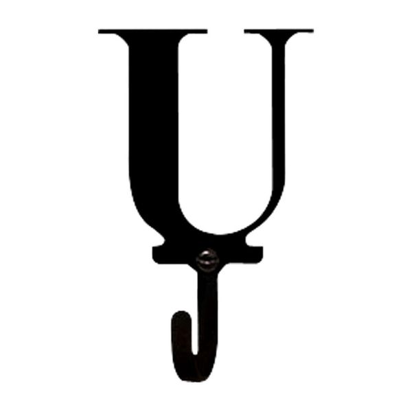 Name Alphabet Letter Initial U Coat Hook Wall Mount Towel Bath Pet Leash Decor