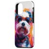 iPhone 14 Miniature Schnauzer Sunglasses Colorful Graphic Case