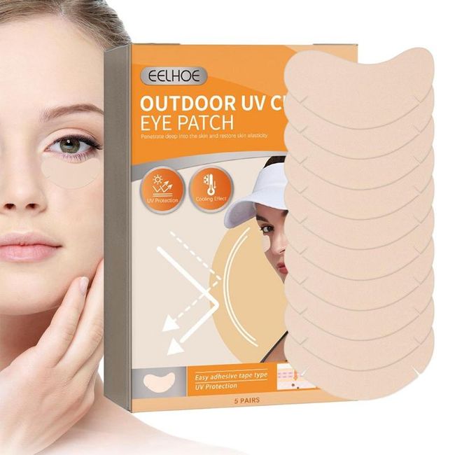 Golf Face Patch UV Protection Outdoor UV Cut Eye Patch Skin Soothing Facial Golf Freckle Reduction Skin Care Moisturizing UV Protection Sticker