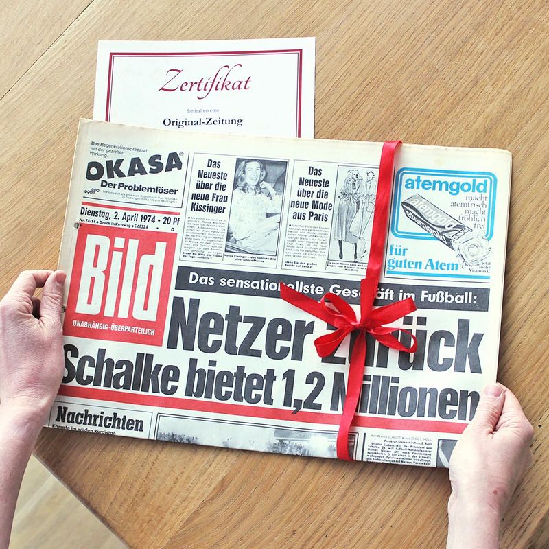 Alte -Zeitungen Vom Geburtstag Als Geschenk Günstig Bei Kaufen Geburtstag Zeitungen Original